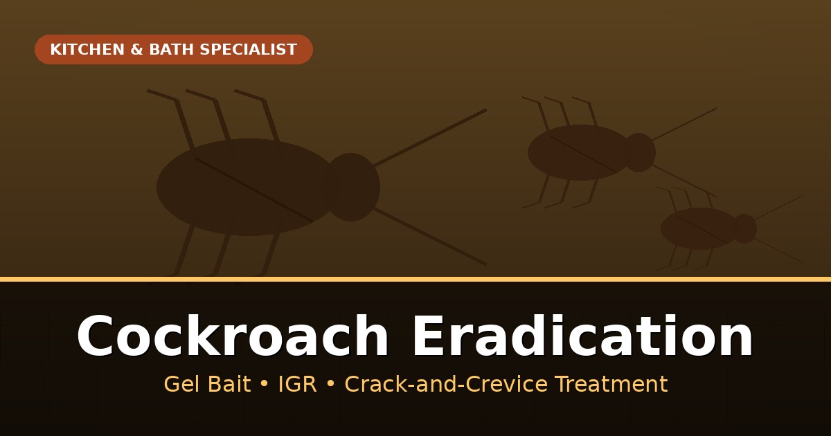 Professional cockroach eradication services across Texas — experienced pest control technicians