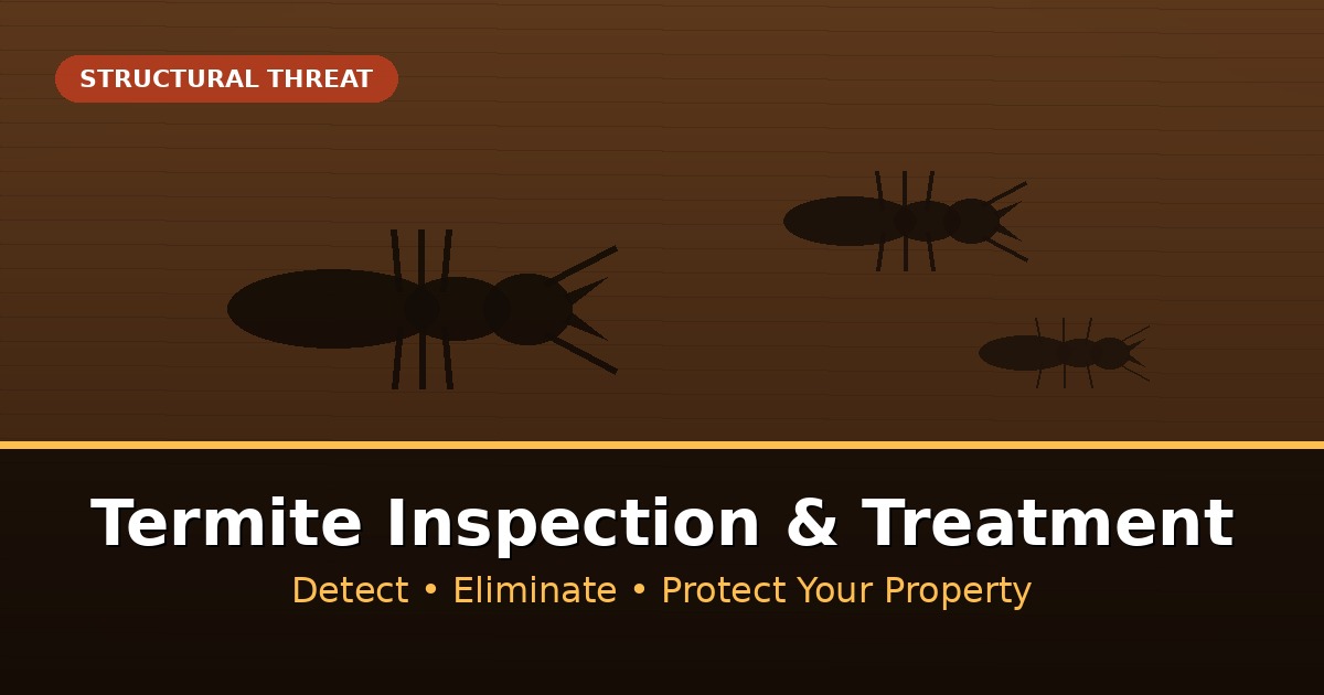 Professional termite inspection and treatment services across Texas — experienced pest control technicians